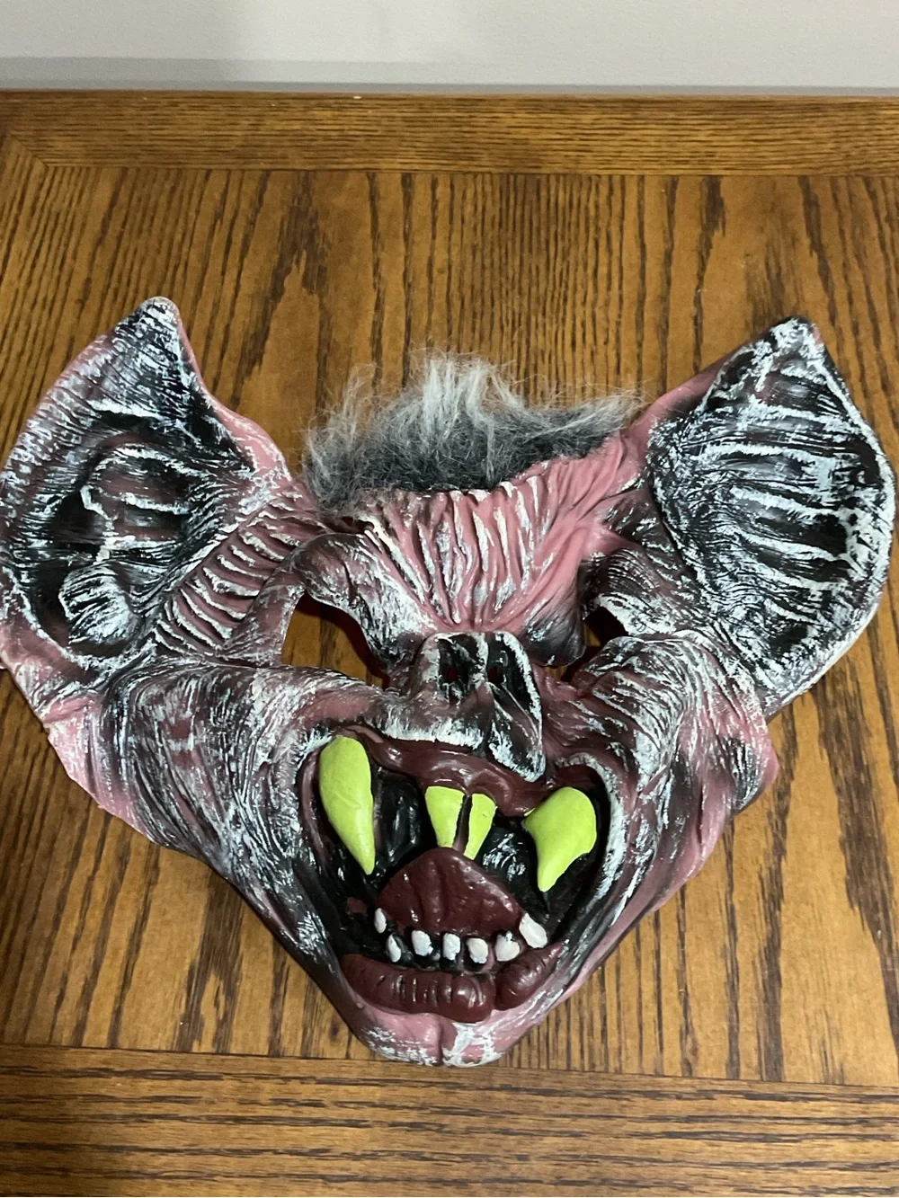 Adult size Halloween Scary Bat and Skull Mask with black hood Set